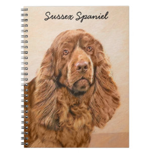 Sussex Spanisch Painting - Niedliche Original Dog Notizblock