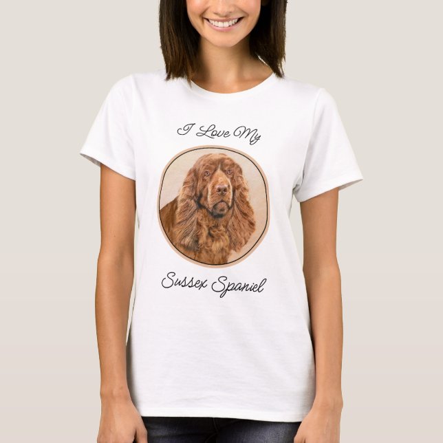 Sussex Spanisch Painting - Niedliche Original Dog  T-Shirt (Vorderseite)