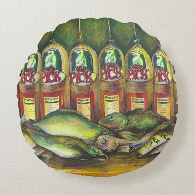 Süßfleisch Rundes Kissen (Vorderseite)