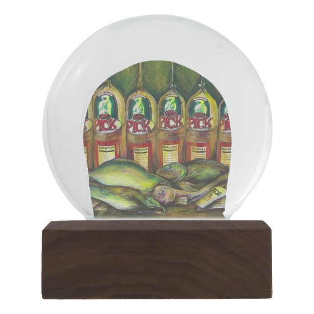 Süßfleisch Schneekugel (Vorderseite)