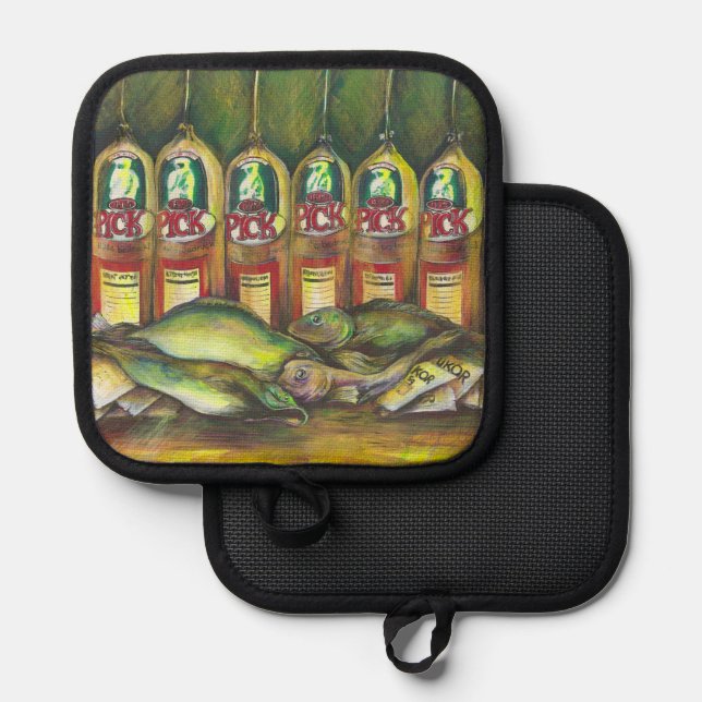 Süßfleisch Topflappen (Vorderseite/Rückseite)