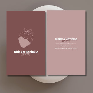 Süßgebäck Store Custom Cakes Chocolates Dessert Visitenkarte