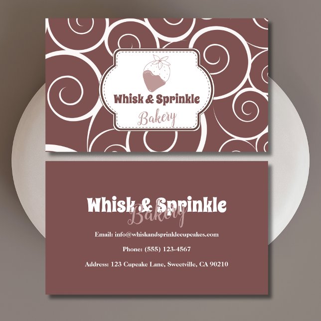 Süßgebäck Store Custom Cakes Chocolates Dessert Visitenkarte (Von Creator hochgeladen)