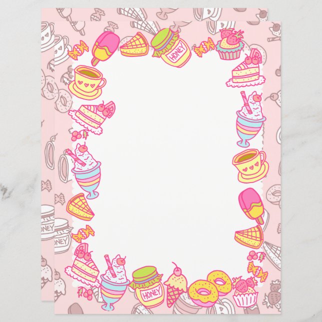 Süßgebäck und Getränke Peach (Vorne/Hinten)