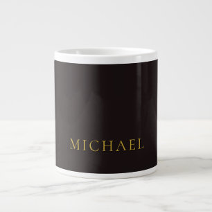 Süßholz Schwarz Gold Minimalistisch Schlicht Moder Jumbo-Tasse