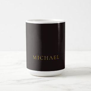 Süßholz Schwarz Gold Minimalistisch Schlicht Moder Kaffeetasse
