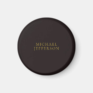 Süßholz Schwarz Gold Minimalistisch Schlicht Moder Magnet