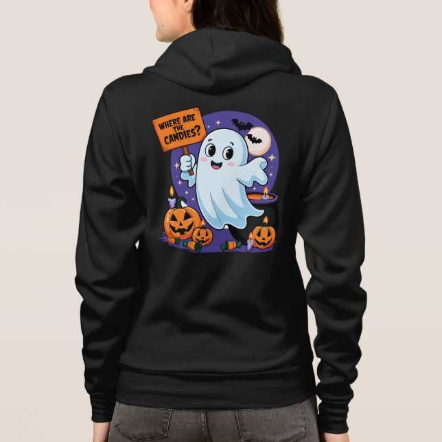 Süßiger Halloween-Gespenst Hoodie (Rückseite)