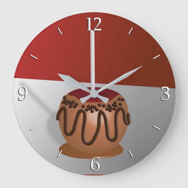 Süßigkeit Apple Große Wanduhr (Vorderseite)