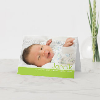 Süßigkeit färbt Geburtskarte - Baby-Mitteilung Ankündigung