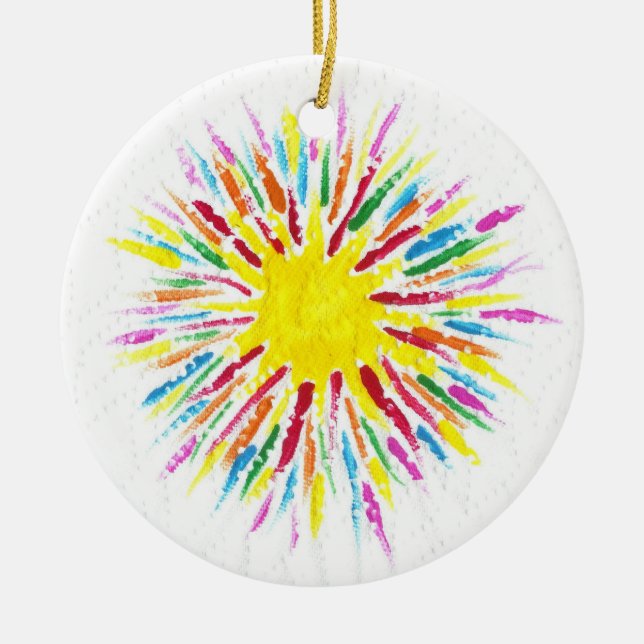 Süßigkeit wässert Autismus-Künstler Keramik Ornament (Vorne)