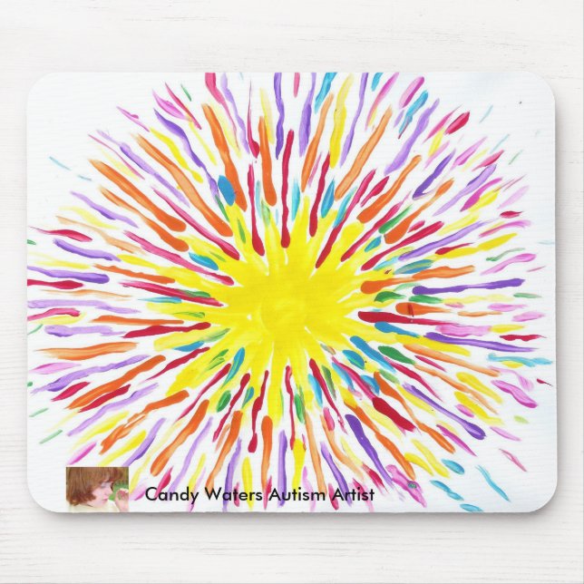 Süßigkeit wässert Autismus-Künstler Mousepad (Vorne)