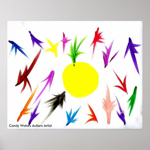 Süßigkeit wässert Autismus-Künstler Poster