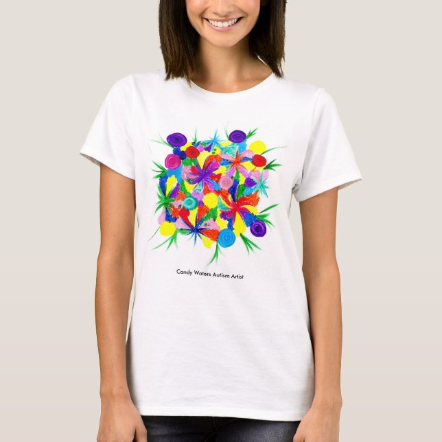 Süßigkeit wässert Autismus-Künstler T-Shirt (Vorderseite)