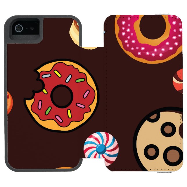 SÜSSIGKEITEN 4 INCIPIO iPhone Geldbeutel-Hülle (Folio Geöffnet)