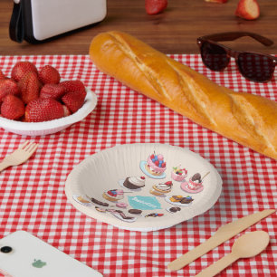 Süßigkeiten 7" Papier-Schale Pappteller
