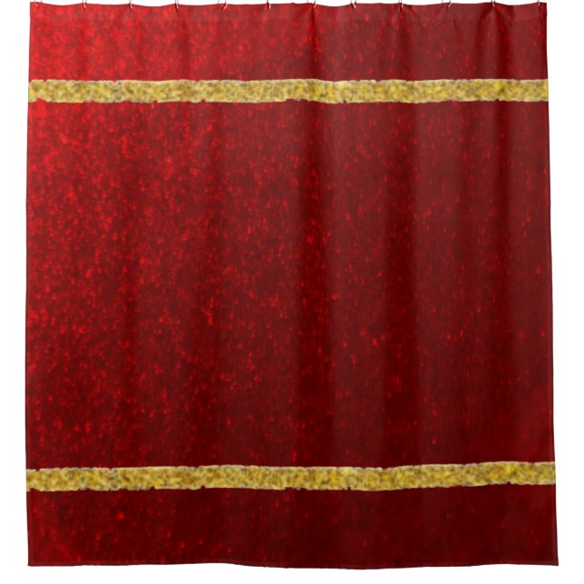 Süßigkeiten Äpfel Rot Gold  Duschvorhang (Vorderseite)