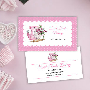 Süßigkeiten Bäckerei Pink Visitenkarte