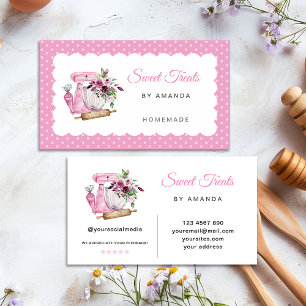 Süßigkeiten Bäckerei Pink Visitenkarte