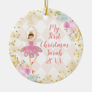 Süßigkeiten Ballerina Nutcracker 1. Weihnachten Keramik Ornament