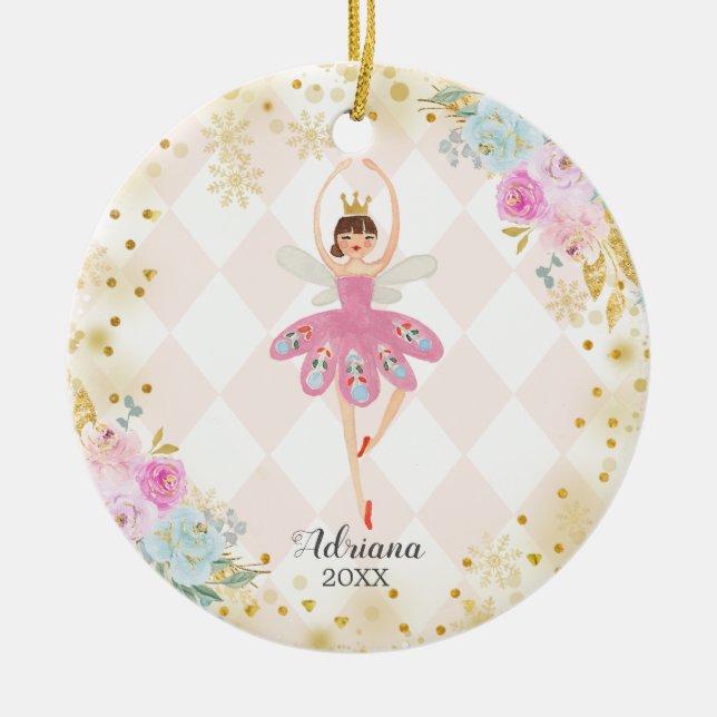 Süßigkeiten Ballerina Nutcracker Ornament Girl (Vorne)