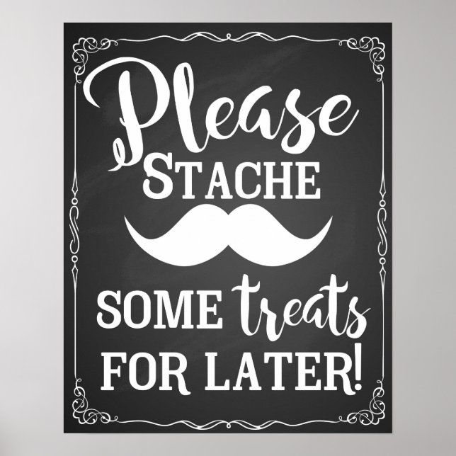 Süßigkeiten Bar Tafelschild Hochzeitskalkpappe Poster (Vorne)