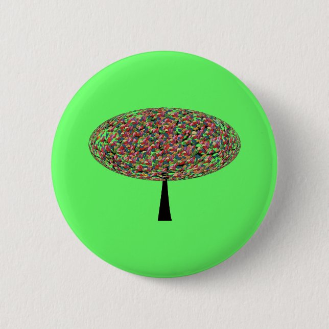 Süßigkeiten-Bohnen-Baum Button (Vorderseite)