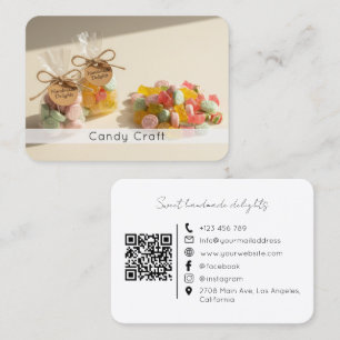 Süßigkeiten-Branding mit QR-Code-Süßigkeiten Visitenkarte