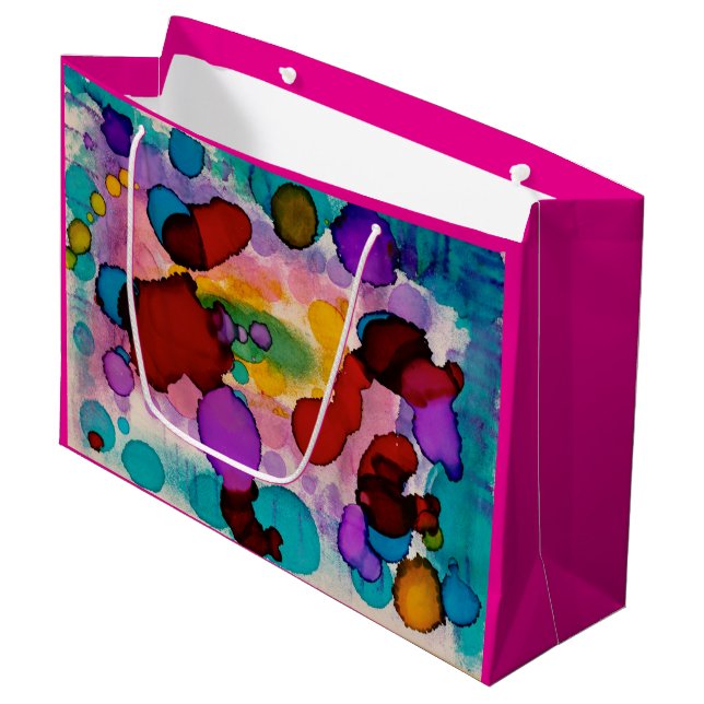 Süßigkeiten-Clown Große Geschenktüte (Vorderseite Schrägansicht)