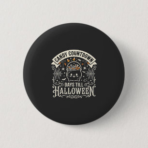 Süßigkeiten Countdown Halloween Vektordesign Button