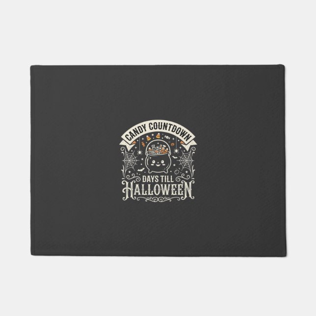 Süßigkeiten Countdown Halloween Vektordesign Fußmatte (Vorderseite)