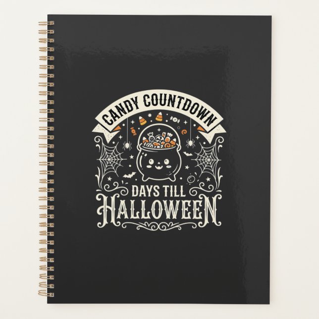 Süßigkeiten Countdown Halloween Vektordesign Planer (Vorderseite)