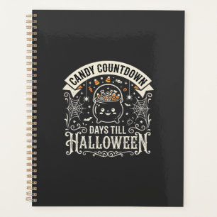 Süßigkeiten Countdown Halloween Vektordesign Planer