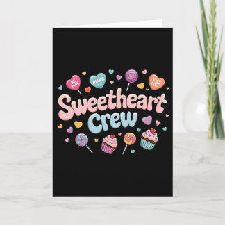 Süßigkeiten-Crew Pastell Süßigkeiten und Cupcake-T Karte