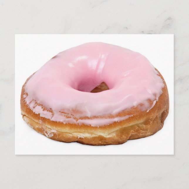 Süßigkeiten Dessert Futter Rosa Mattiert Donut Postkarte (Vorderseite)