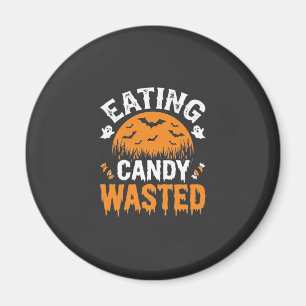 Süßigkeiten Essen Verschwendetes Halloween Design_ Magnet