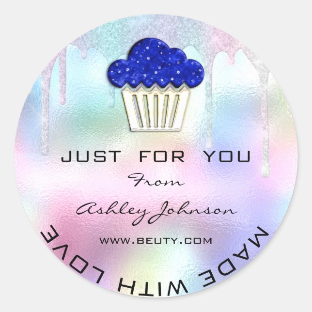 Süßigkeiten für selbst gebackenes Kuchen Muffins L Runder Aufkleber (Vorderseite)