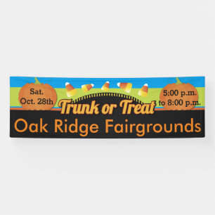 Süßigkeiten für Trunk or Treat Kürbis Banner