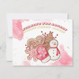 Süßigkeiten für Wasserfarben Feiertagskarte