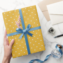 Süßigkeiten-Gelb-Muster mit kleinen Punkten Geschenkpapier