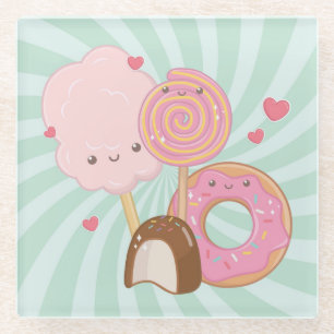 Süßigkeiten Glasuntersetzer