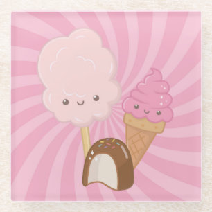 Süßigkeiten Glasuntersetzer