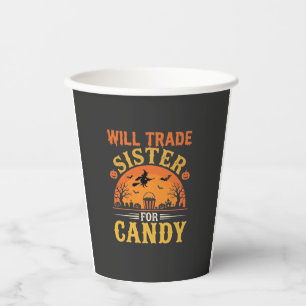 Süßigkeiten Halloween Schwester Handel Design_1 Pappbecher