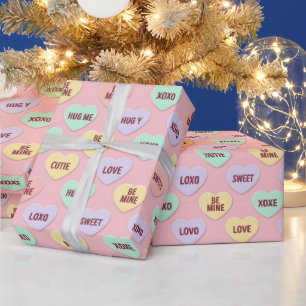 Süßigkeiten-Herzen Valentinstag Geschenkpapier