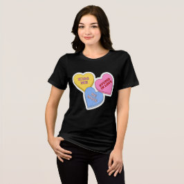 Süßigkeiten-Herzen Valentinstag Tri-Blend Shirt