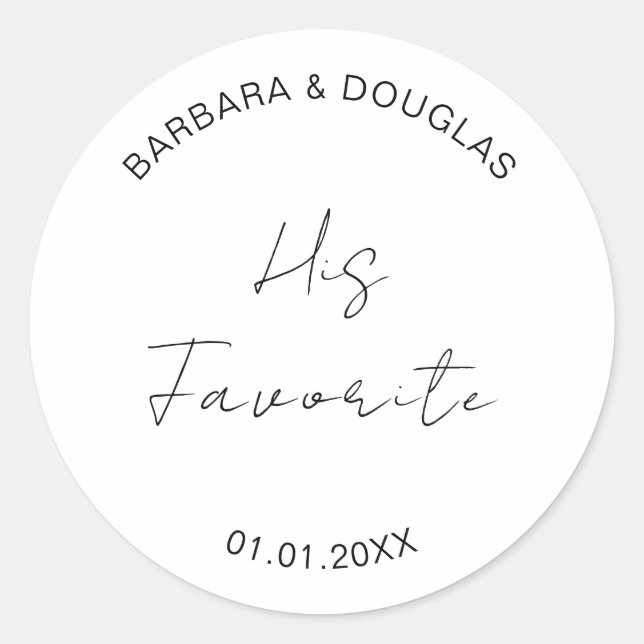 Süßigkeiten Hochzeitssnack Desserts - Danke für Ih Runder Aufkleber (Vorderseite)