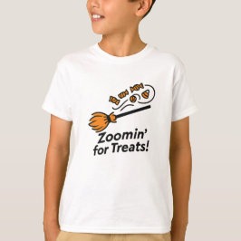 Süßigkeiten-Jagd mit Zoom - Lustiges Orange Hallow T-Shirt