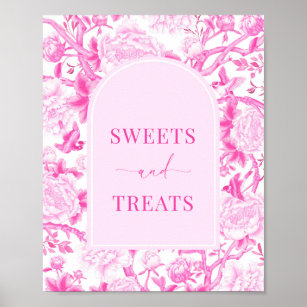 Süßigkeiten & Leckereien Fuchsia Chinoiserie Brida Poster