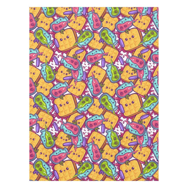 Süßigkeiten Leckereien Tabletten Tischdecke (Vorderseite)