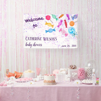 Süßigkeiten Lollipops Mutter zur Kinderdusche Banner